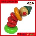 Holz Clown Figur push up Spielzeug für Kinder